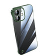 For iPhone 12 Electroplating Frameless Clear PC Phone Case(Green) - iPhone 12 / 12 Pro Cases by PMC TechLife | Online Shopping South Africa | PMC TechLife | Buy Now Pay Later Mobicred