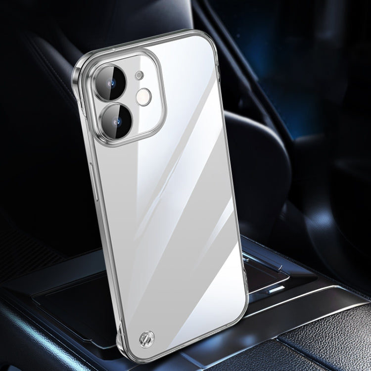 For iPhone 12 Electroplating Frameless Clear PC Phone Case(Transparent)