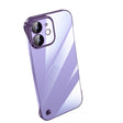 For iPhone 12 Electroplating Frameless Clear PC Phone Case(Purple) - iPhone 12 / 12 Pro Cases by PMC TechLife | Online Shopping South Africa | PMC TechLife | Buy Now Pay Later Mobicred