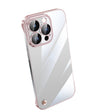 For iPhone 12 Pro Electroplating Frameless Clear PC Phone Case(Pink) - iPhone 12 / 12 Pro Cases by PMC TechLife | Online Shopping South Africa | PMC TechLife | Buy Now Pay Later Mobicred