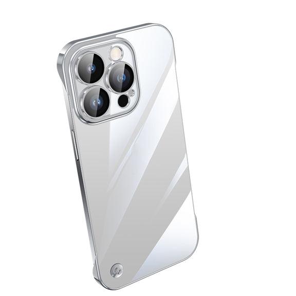 For iPhone 12 Pro Electroplating Frameless Clear PC Phone Case(Silver)