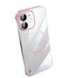For iPhone 12 Electroplating Frameless Magsafe Magnetic PC Phone Case(Pink) - iPhone 12 / 12 Pro Cases by PMC TechLife | Online Shopping South Africa | PMC TechLife | Buy Now Pay Later Mobicred