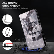 For Honor 50 3D Painted Leather Phone Case(Husky)