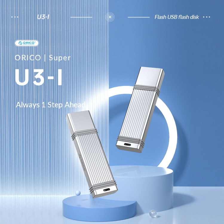 ORICO 256GB Type-C USB3.2 Gen1 USB Flash Drive, Read 260MB/s, Write 50MB/s (Silver)