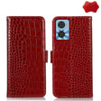 For Motorola Moto E22/E22i Crocodile Top Layer Cowhide Leather Phone Case(Red) - Motorola Cases by PMC TechLife | Online Shopping South Africa | PMC TechLife | Buy Now Pay Later Mobicred