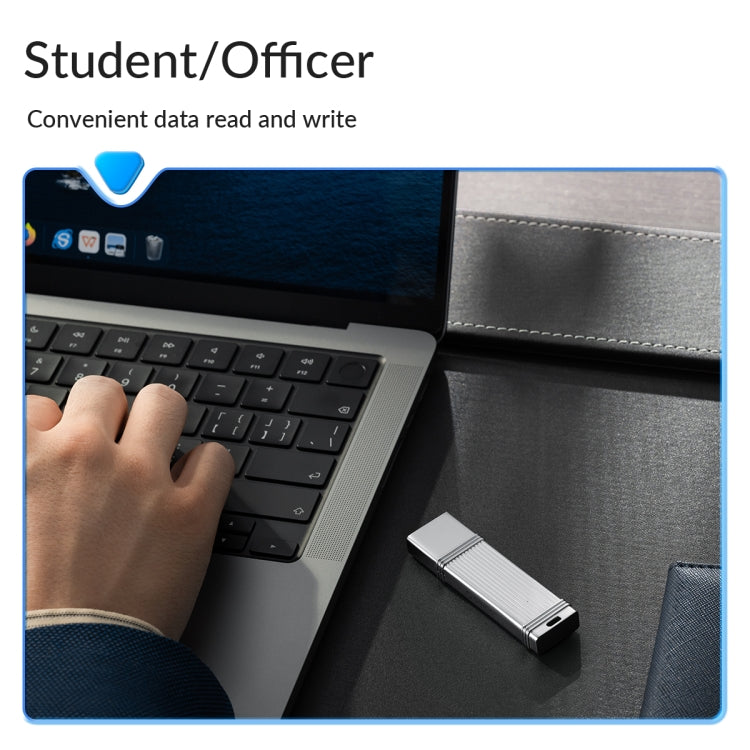ORICO USB Solid State Flash Drive, Read: 520MB/s, Write: 450MB/s, Memory:256GB, Port:USB-A(Silver)