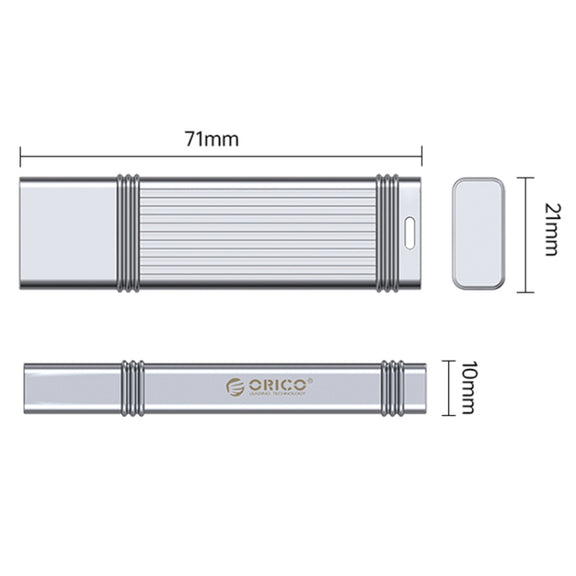 ORICO USB Solid State Flash Drive, Read: 520MB/s, Write: 450MB/s, Memory:512GB, Port:USB-A(Silver)