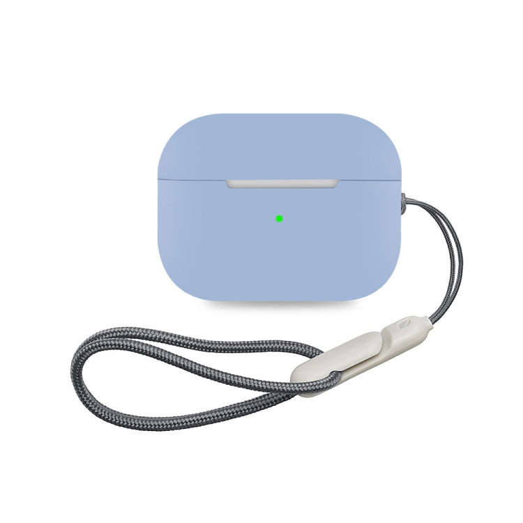 For AirPods Pro 2 Earphone Silicone Protective Case(Light Blue)