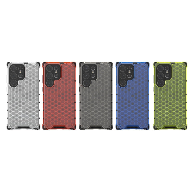 For Samsung Galaxy S23 Ultra 5G Shockproof Honeycomb PC + TPU Protective Phone Case(White)