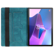 For Lenovo Tab P11 Pro Gen 2 Splicing Series Tablet PC Leather Case(Dark Green)