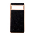 For Google Pixel 6 Crocodile Texture Genuine Leather Electroplating Phone Case(Black) - Google Cases by PMC TechLife | Online Shopping South Africa | PMC TechLife | Buy Now Pay Later Mobicred