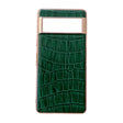 For Google Pixel 6 Pro Crocodile Texture Genuine Leather Electroplating Phone Case(Dark Green) - Google Cases by PMC TechLife | Online Shopping South Africa | PMC TechLife | Buy Now Pay Later Mobicred