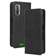 For Blackview BV7100 Magnetic Buckle Retro Texture Leather Phone Case(Black)