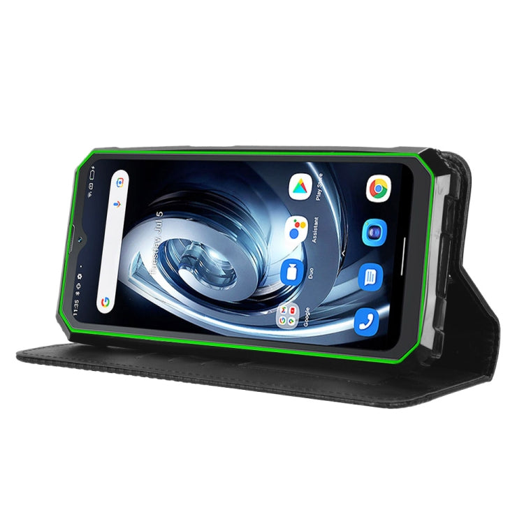 For Blackview BV7100 Magnetic Buckle Retro Texture Leather Phone Case(Black)