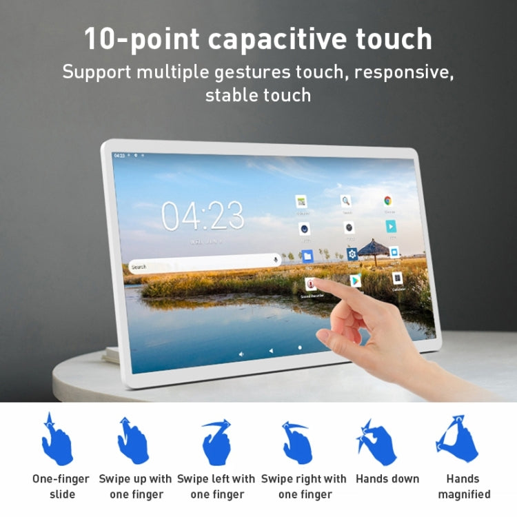 HSD1493T 14 inch IPS Display Advertising Machine RK3566 4GB+32GB(White)