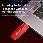 ORCIO USB3.0 U Disk Drive, Read: 260MB/s, Write: 15MB/s, Memory:64GB, Port:USB-A(Black)