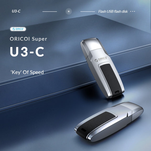 ORICO USB Flash Drive, Read: 100MB/s, Write: 50MB/s, Memory:64GB, Port:USB-A(Silver)