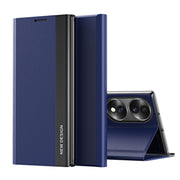 For Honor 70 Side Electroplated Magnetic Leather Phone Case(Royal Blue)