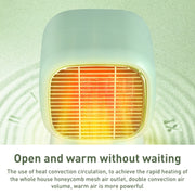 PTC Desktop Hand Warmer Foot Warmer with Timer Function(Light Green)