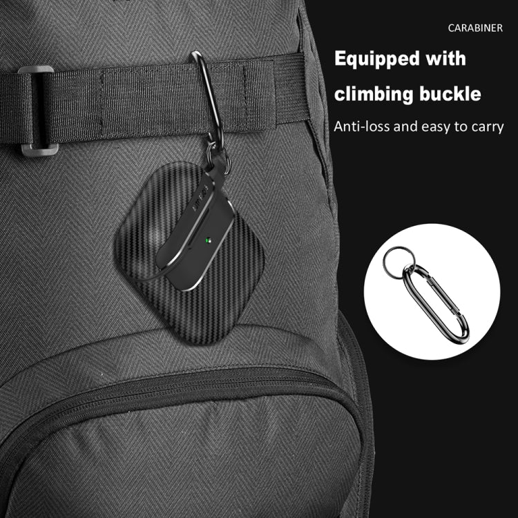 For AirPods 1 / 2 Carbon Fiber Texture Anti-fall Earphone Protective Case(Grey)