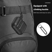 For AirPods 1 / 2 Carbon Fiber Texture Anti-fall Earphone Protective Case(Grey)