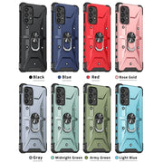 For Samsung Galaxy A73 5G Ring Holder Phone Case(Light Blue)