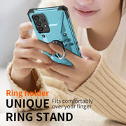 For Samsung Galaxy A73 5G Ring Holder Phone Case(Light Blue)
