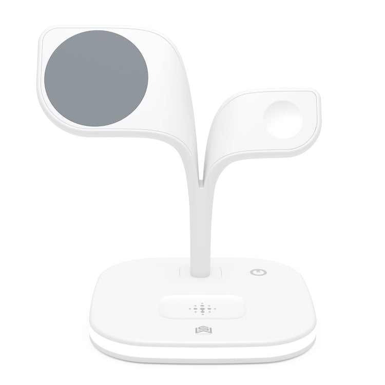 YM-UD22 15W 5 in 1 Magnetic Wireless Charger with Stand Function(White)