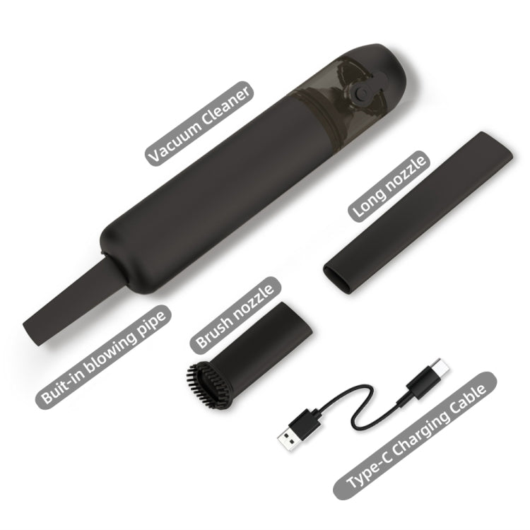 F35 15000Pa Cordless Handheld Car Vacuum Cleaner(Black)