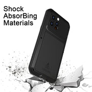 For iPhone 14 Pro LOVE MEI Metal Shockproof Life Water-resistant Dustproof Phone Case(White)