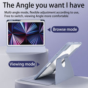 For Huawei MatePad 10.4 Acrylic 360 Degree Rotation Holder Tablet Leather Case(White Ice)