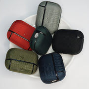 For AirPods Pro 2 Nylon Water-resistant Wireless Earphone Case with Lanyard(Dark Blue)