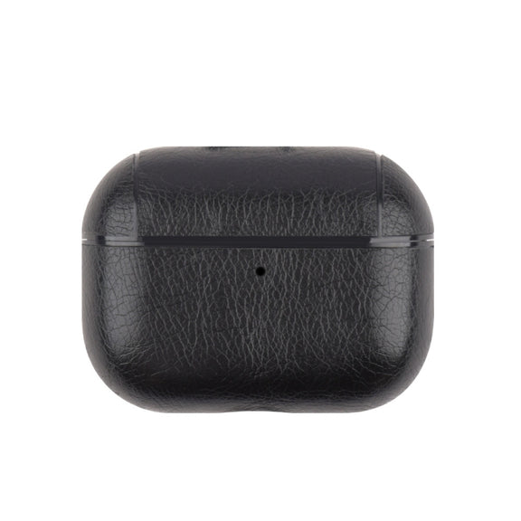 For AirPods Pro 2 Wireless Earphone Leather Shockproof Protective Case(Black)
