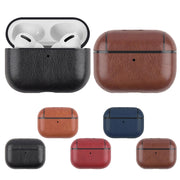 For AirPods Pro 2 Wireless Earphone Leather Shockproof Protective Case(Black)