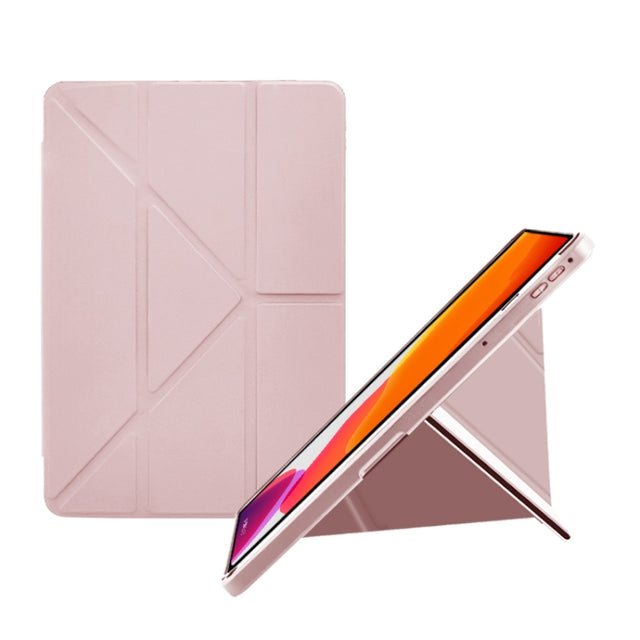 For Huawei MatePad 10.4 Acrylic 2 in 1 Y-fold Smart Leather Tablet Case(Pink)
