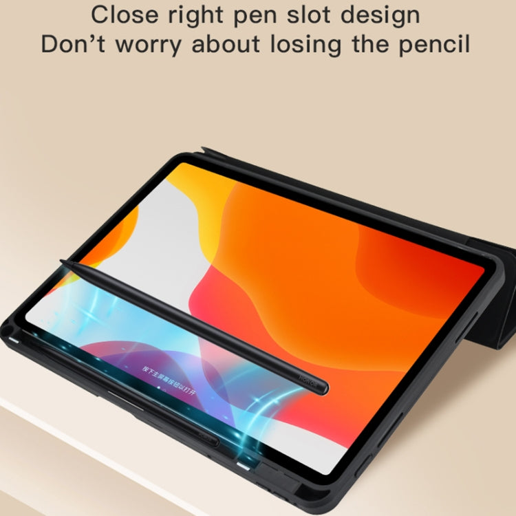 For Huawei MatePad 10.4 Acrylic 2 in 1 Y-fold Smart Leather Tablet Case(Black)