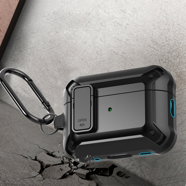 For AirPods Pro 2 Bumblebee Wireless Earphones Silicone Case with Switch & Lanyard Hole(Black)