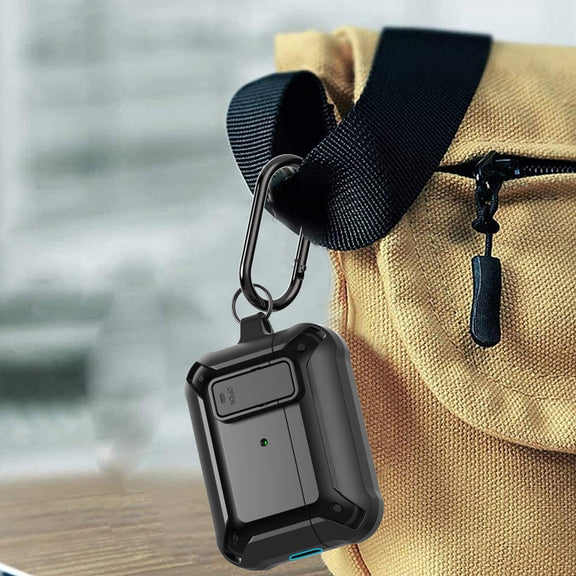 For AirPods Pro 2 Bumblebee Wireless Earphones Silicone Case with Switch & Lanyard Hole(Red Black)