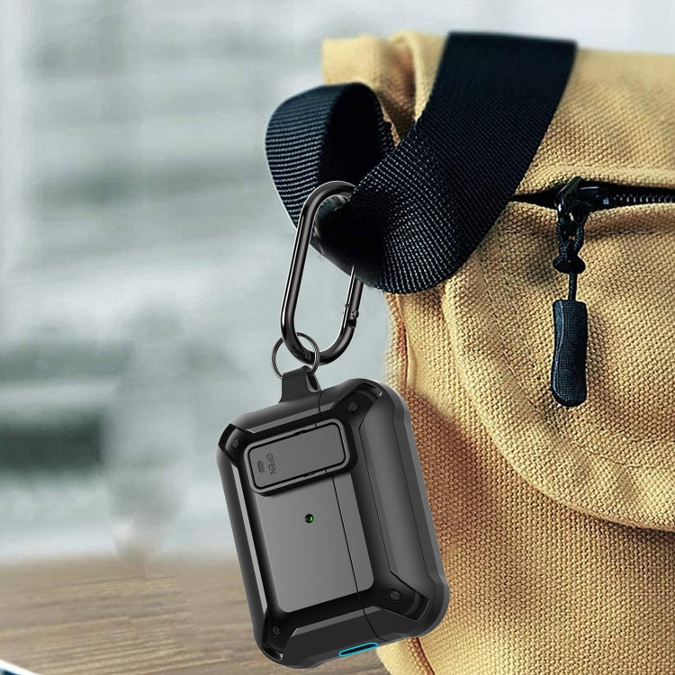 For AirPods Pro 2 Bumblebee Wireless Earphones Silicone Case with Switch & Lanyard Hole(Black)