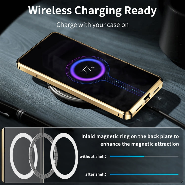 For Google Pixel 8a MagSafe Magnetic Frosted Metal Phone Case(Gold)