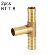 LAIZE 2pcs Pagoda T-type Three Way Pneumatic Components, Caliber:8mm - Interface Series by LAIZE | Online Shopping South Africa | PMC TechLife | Buy Now Pay Later Mobicred