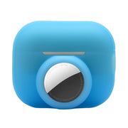 For AirPods Pro 2 / AirTag 2 in 1 Shockproof Full Coverage Silicone Protective Case(Blue)