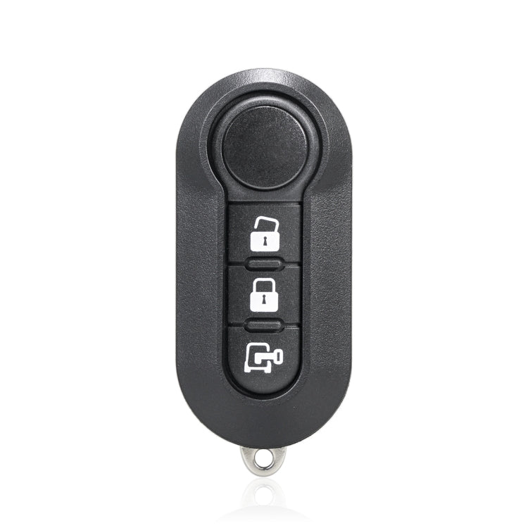For Fiat 3 Button Folding Car Key Case Remote Control Shell SIP22, Style:White Switch Trunk Button