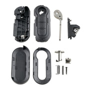 For Fiat 3 Button Folding Car Key Case Remote Control Shell SIP22, Style:White Switch Trunk Button