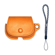 For AirPods Pro Backpack Style PU Leather Earphone Protective Case with Lanyard(Light Brown)