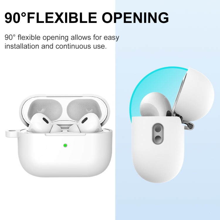 For AirPods Pro 2 Thickened One-piece Shockproof Earphone Case(White)