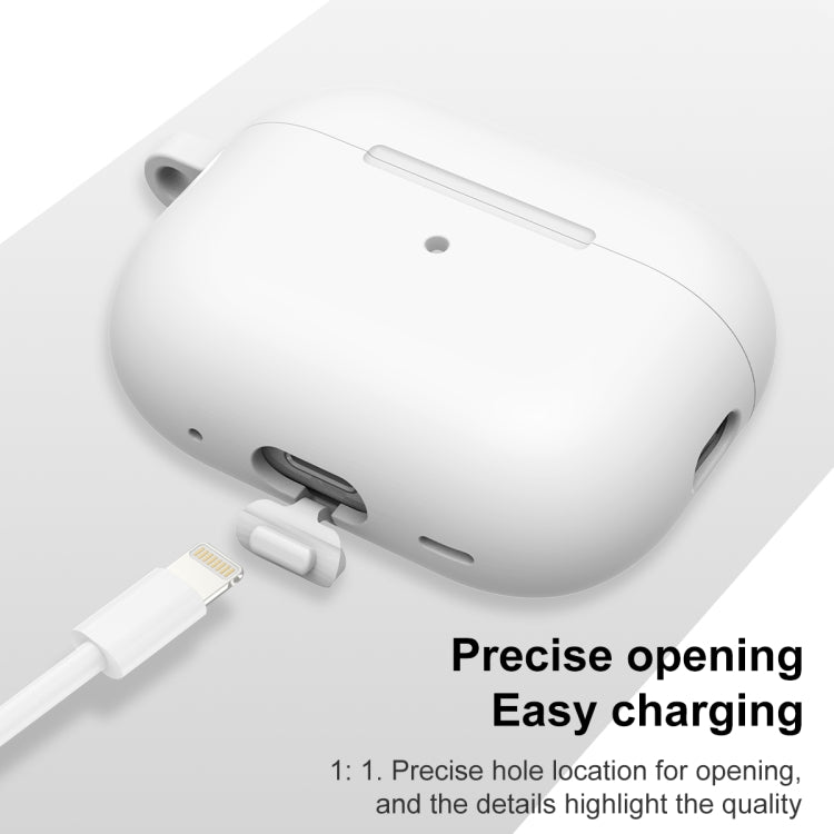 For AirPods Pro 2 Thickened One-piece Shockproof Earphone Case(White)