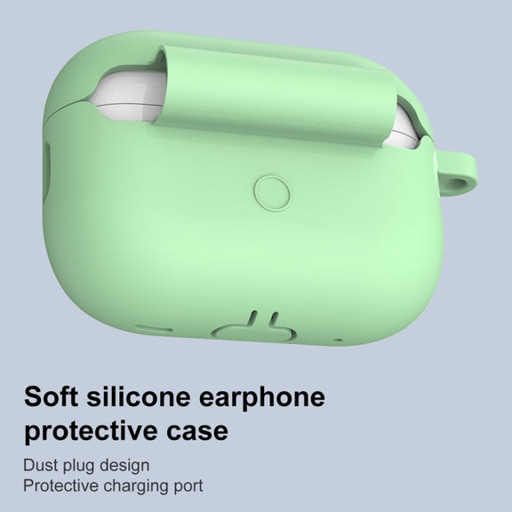 For AirPods Pro 2 Thickened One-piece Shockproof Earphone Case(Mint Green)