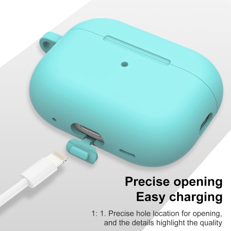 For AirPods Pro 2 Thickened One-piece Shockproof Earphone Case(Gem Green)
