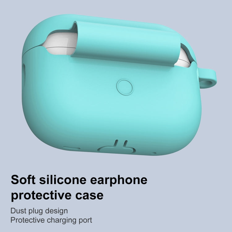 For AirPods Pro 2 Thickened One-piece Shockproof Earphone Case(Gem Green)